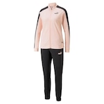 Agasalho sem Capuz Puma Baseball Tricot Suit CL - Feminino ROSA/PRETO