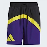 Shorts adidas Basquete Galaxy - Masculino PRETO/ROXO