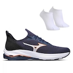 Kit Tênis Mizuno Wave Zest + Par de Meia - Masculino AZUL ESCURO