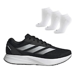 Kit adidas Tênis Duramo Rc + 3 Pares de Meia - Adulto PRETO/BRANCO