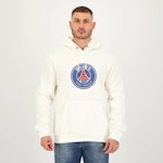 Blusão de Moletom com Capuz Futfanatics PSG Escudo - Masculino BRANCO