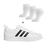 Tênis adidas Streetcheck com 3 Pares de Meias - Masculino BRANCO/PRETO