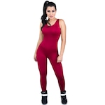 Macacão Fitness MVB Modas Longo Suplex - Feminino VINHO