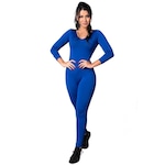 Macacão Fitness MVB Modas Longo 3/4 Costa Fechada Fitness Suplex - Feminino AZUL