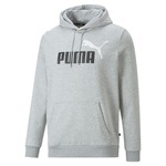 Blusão de Moletom Com Capuz Puma Ess Plus Big Logo - Masculino CINZA CLARO