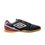 Chuteira de Futsal Umbro Attak Eternal - Adulto PRETO/VERMELHO