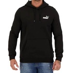 Blusão de Moletom com Capuz Puma Small Logo - Masculino PRETO