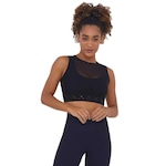 Top Fitness com Bojo Removível Alto Giro Hyper Sobreposto - Feminino PRETO