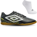 Chuteira Futsal Umbro Plasma + Meias - Adulto PRETO