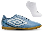 Chuteira Futsal Umbro Plasma + Meias - Adulto AZUL