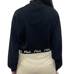 Blusa Cropped Fila Tape Feminina PRETO