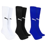 Kit Meiões Puma Liga Core - 3 Pares - Unissex BRANCO/PRETO