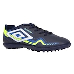 Chuteira Society Umbro Prisma + - Adulto AZUL ESC/VERDE