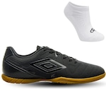 Chuteira Futsal Umbro Attak - Adulto + Meias PRETO/CINZA