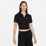 Camiseta Nike Polo Sportswear Essential - Feminina PRETO