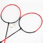 Kit Badminton Completo 4 Raquetes, 3 Petecas, Rede E Suporte Natural