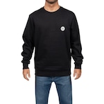 Blusão de Moletom Quiksilver Careca Transfer Round Masculino Preto PRETO