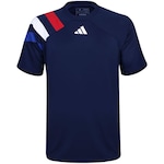 Camiseta adidas Fortore 23 - Masculina AZUL ESC/VERMELHO