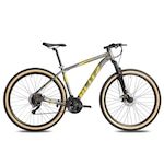 Bicicleta Aro 29 Blitz Pontal MTB Freio Hidráulico Câmbio Shimano 24V com Suspensão e Trava - Unissex CINZA CLARO