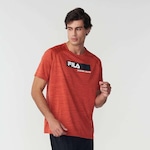 Camiseta Fila Manga Curta Sport Melange - Masculina VERMELHO