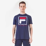 Camiseta Longline Fila Soft Urban - Masculina AZUL/VERMELHO