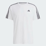 Camiseta Masculina adidas Manga Curta Essentials 3 Listras BRANCO