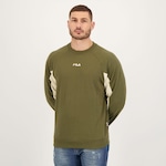 Blusão de Moletom Fila Color Block Letter - Masculina VERDE