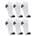 Kit Meias Cano Curto Lupo Slim Running Com 6 Pares - Adulto BRANCO