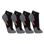 Kit Meias Cano Curto Lupo Running Performance Com 4 Pares - Adulto PRETO