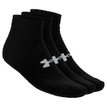 Meia Cano Baixo Under Armour Core Cotton com 3 Pares - Adulto PRETO/BRANCO