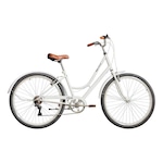 Bicicleta Aro 26 Blitz Vintage Retro Style - Freio V-Brake - Câmbio Shimano - Marcha 6V - Adulto BRANCO