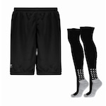 Kit de Futebol Penalty: Calção + Par Meião - Masculino PRETO