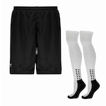 Kit de Futebol Penalty: Calção + Par Meião - Masculino PRETO/BRANCO