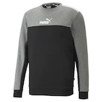 Blusão de Moletom Puma Ess+ Block Crew - Masculino CINZA