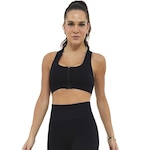 Top Fitness com Bojo Alto Giro Ribana - Feminino PRETO