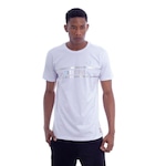 Camiseta Nba Estampada Holographic Basketball Casual - Masculina BRANCO