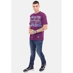 Camiseta HD Flower Texture - Masculina VINHO