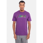 Camiseta NBA Holographic Los Angeles Lakers - Masculina ROXO