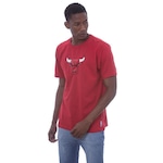 Camiseta NBA Estampada Vinil Chicago Bulls Casual - Masculina VERMELHO