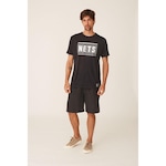 Camiseta NBA Estampada Brooklyn Nets Casual - Masculina PRETO