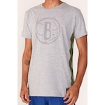 Camiseta NBA Especial Brooklyn Nets Casual - Masculina CINZA ESCURO