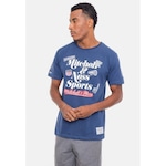 Camiseta Mitchell & Ness Branded Patches - Masculina AZUL