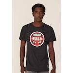 Camiseta NBA Estampada Chicago Bulls Casual - Masculina PRETO