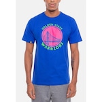 Camiseta Nba Neon Colors Golden State Warriors - Masculina AZUL