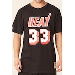 Camiseta Mitchell & Ness Especial Miami Heat Alonzo Mourning - Masculina PRETO