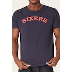 Camiseta NBA Estampada Philadelphia 76ers - Masculina AZUL ESCURO