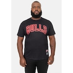 Camiseta Nba Plus Size Blur Logo Chicago Bulls Preta - Nba PRETO