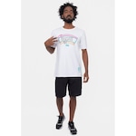 Camiseta Mitchell & Ness Neon Script San Antonio Spurs - Masculina BRANCO