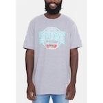 Camiseta Mitchell & Ness Team Star San Antonio Spurs - Masculina CINZA ESCURO