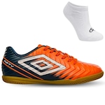 Chuteira Futsal Umbro Fifty V + Meias - Adulto LARANJA